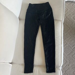 extra small, black cheetah leggings